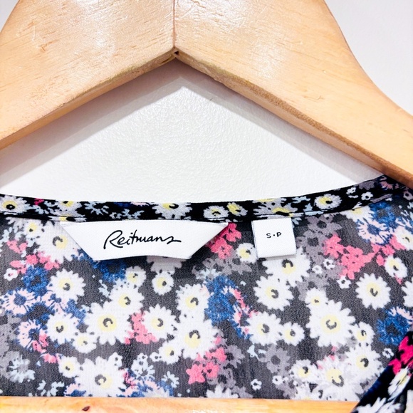 REITMANS Black floral sheer blouse - Picture 4 of 10